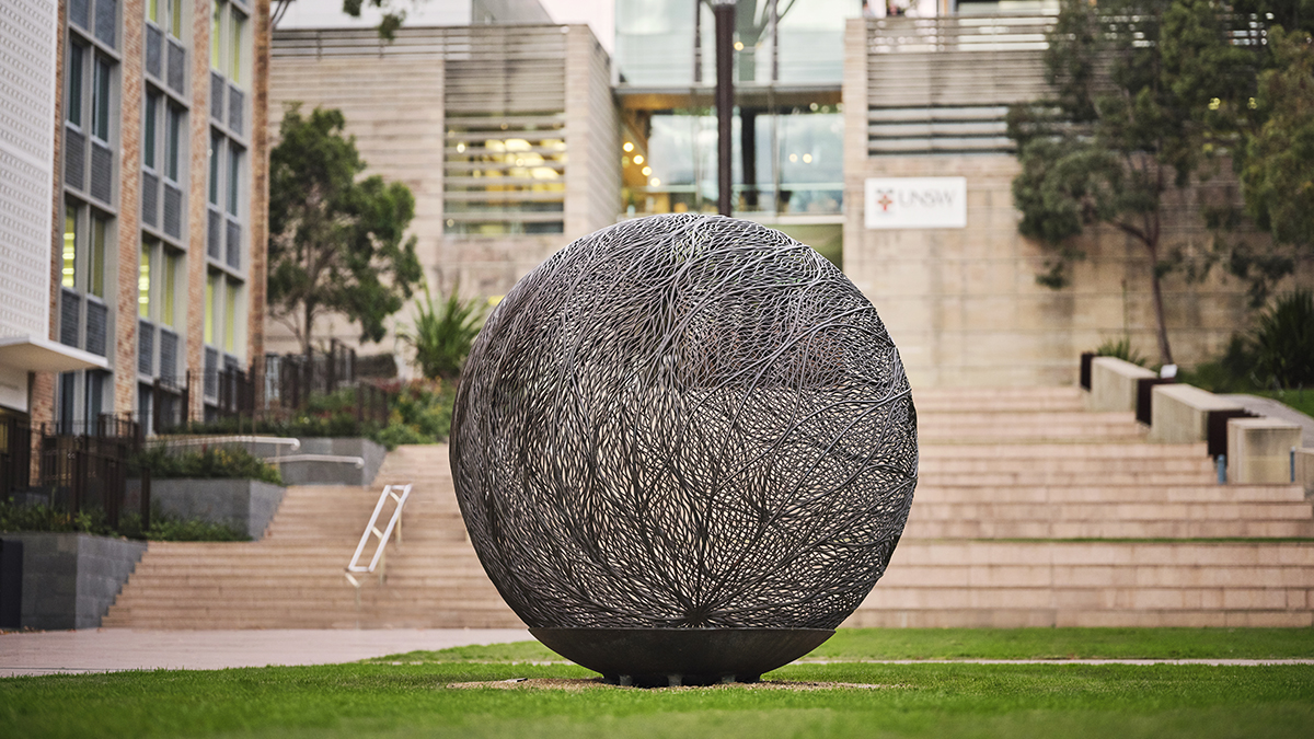 A sculpture on the UNSW campus